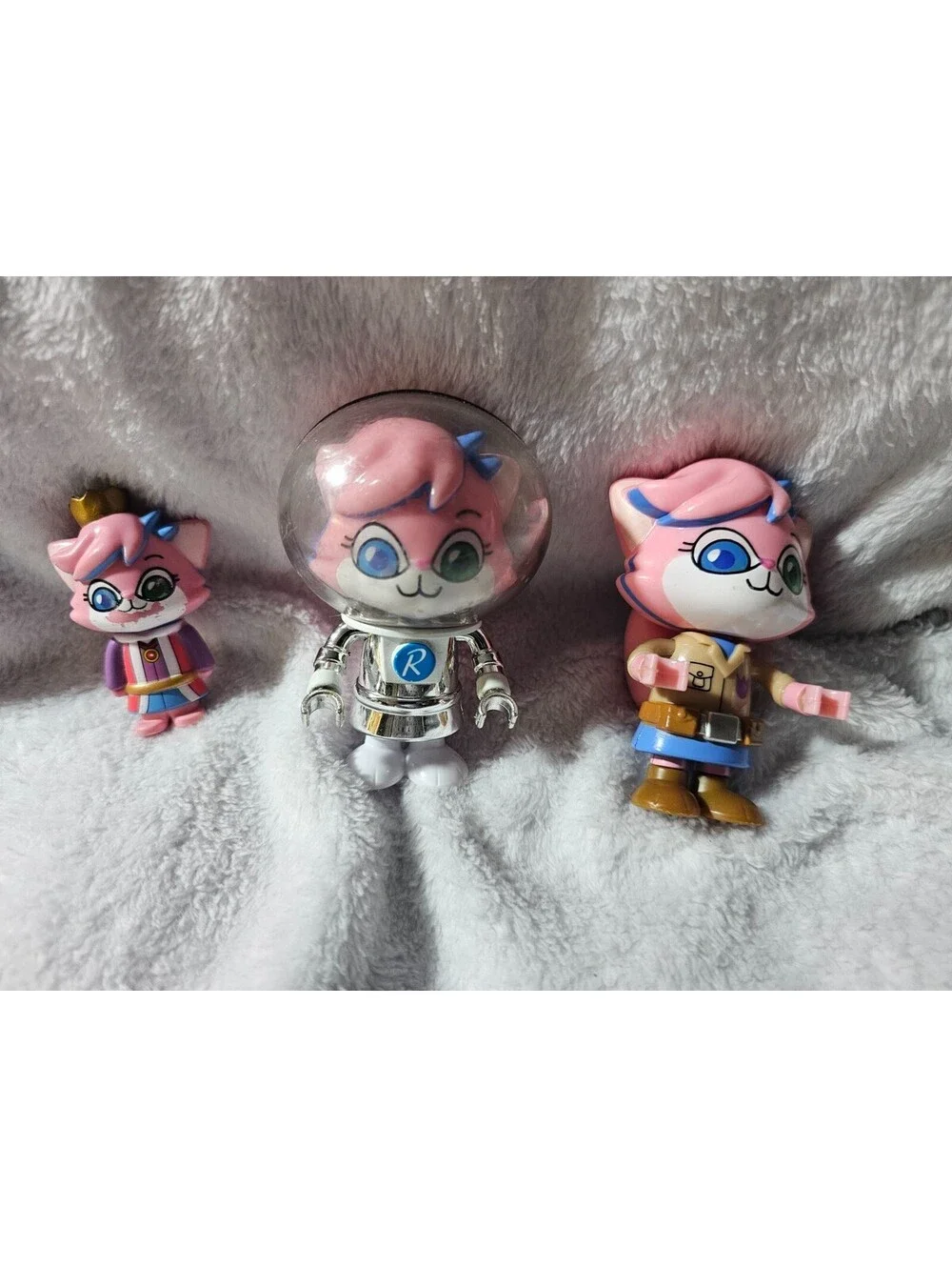 (Lot Of 3) Ryan's World Dino Alpha Lexa Pink Cat Action Figures Explorer Bo 3